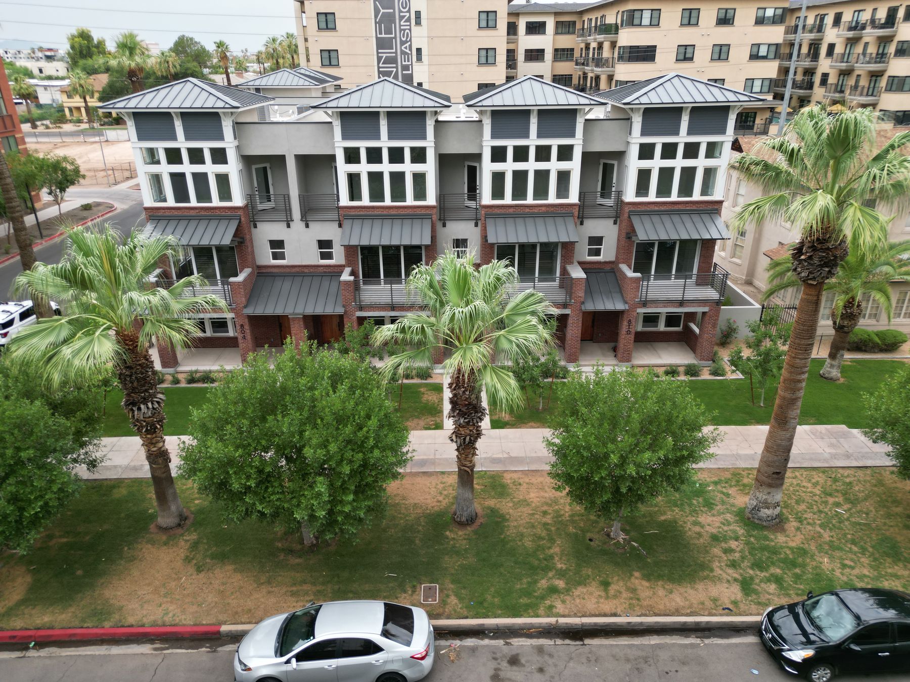 Drone view of the block